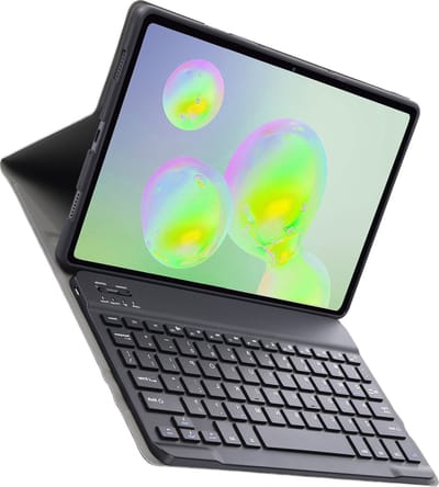 Hoes Geschikt voor Samsung Galaxy Tab S6 Lite - Toetsenbord Case - Keyboard Book Cover - Hoesje - Goud