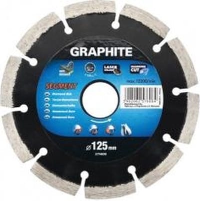 Graphite 57H869 Diamantschijf 200x22x8,0x2,4mm, Segment, Gelaserd, MPA EN13236