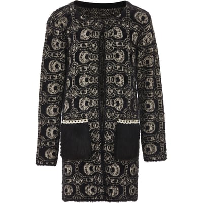 Faina Vest Dames zwart en wit