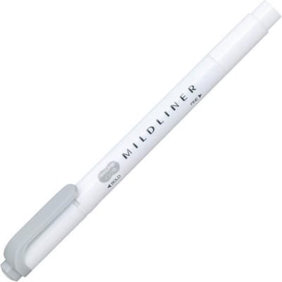 Zebra Mildliner Double-Sided Highlighter - Fine / Bold – Mild Gray / WKT7- MGR
