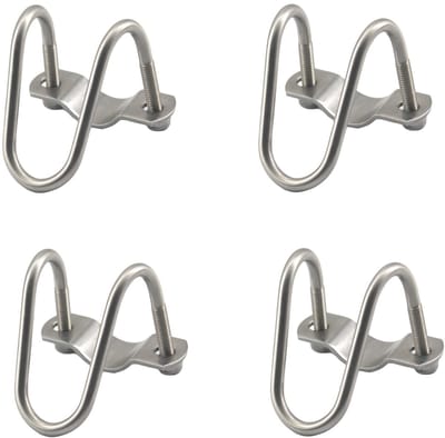 Dailygoods- Buisclip U-vormig - Roestvrij Staal - 8mm Diameter - 4 Stuks - Anticorrosie - Geschikt voor Binnen/Buiten Gebruik - Buisbeugel