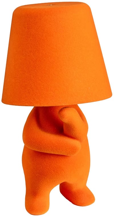 Luxus Europe - Bins Brother Tafellamp Oranje Mr What - Decoratieve LED Designlamp - Draadloos - Dimbaar - 3 Lichtkleuren - Touchbediening