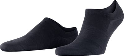 FALKE ClimaWool onzichtbar eenkleurig wol lyocell footies heren blauw - maat 39-40