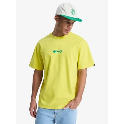 Quiksilver Flowers Surfing T-shirt Met Korte Mouwen Geel L Man