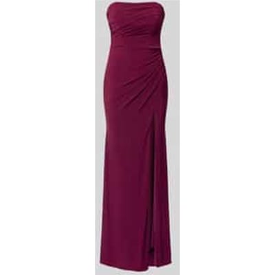 slim fit avondjurk in maxilengte met loopsplit