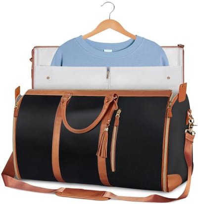 Dailygoods- Opvouwbare Reistas - Duffeltas voor Kledingstukken - Reistas Handbagage - Zwart - Lichtgewicht - Compact Ontwerp