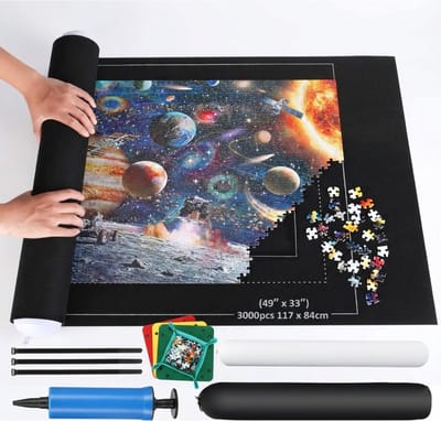 NBAP® Zwarte Puzzelmat voor 3000stukjes - Puzzelmap met Accessoires - Puzzelbord - Puzzelmatten - Puzzelmat Volwassen en Kinderen