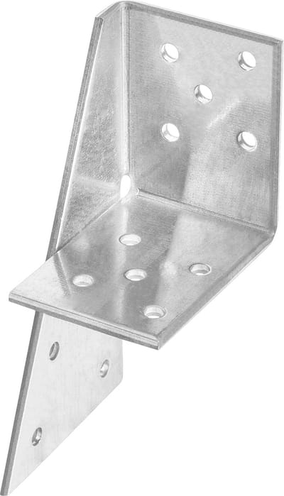 Balkenwinkel Links - Houtverbinder Hoek - Bouwmontage Verbindingen - Verzinkt Staal Constructie - 100x50x2.5mm - Zilver