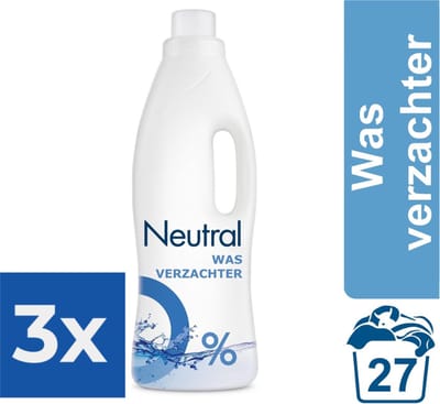 Neutral 0% Wasverzachter - 750 ml - Wasmiddel - Voordeelverpakking 3 stuks