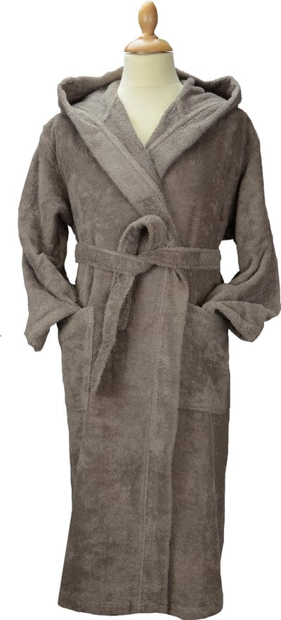 ARTG® Robezz - 100% Biologische Katoen - Badjas Capuchon - Walnoot Bruin - Maat XXL - (2XL)