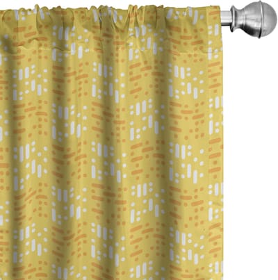 ABAKUHAUS Abstrakt – Voorhangen Set 2x75x225 cm – Microfaser – Mosterdkleur