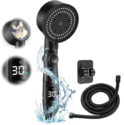 SVGCommerce - Anti-limescale douchekop - High Pressure - 5 standen - 2 meter slang - Waterbesparend - Digitale temperatuurweergave - Geschikt voor mod