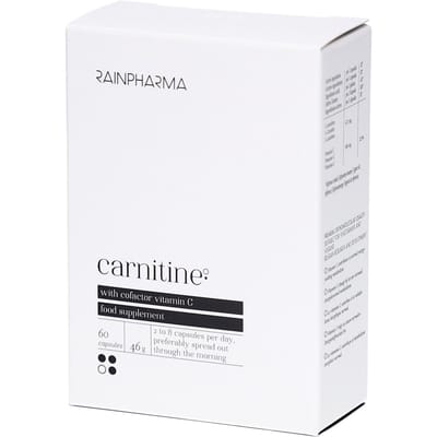 RainPharma Carnitine - Acetyl-L-Carnitine met Vitamine C - Voedingssupplement - 60 Capsules - Energie & Vermindering Vermoeidheid