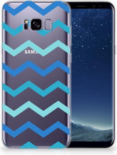 Samsung Galaxy S8 Plus TPU bumper Zigzag Blauw