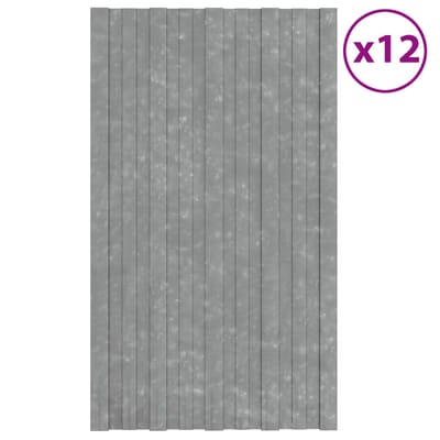 vidaXL - Dakpaneel - 12 - st - zilver - 80 - x - 45 - cm - Verzinkt - staal