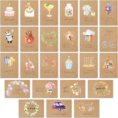 Kraft papieren tas voor geboortekaartjes, feestelijke verpakking en geschenken