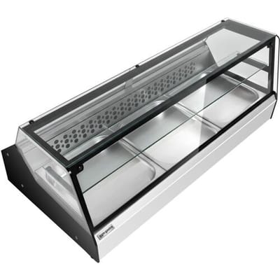 GGM Gastro Tisch-Kühlvitrine für Fisch & Fleisch - 870mm - für 3x GN 1/1