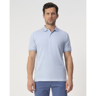 Campbell Poloshirt Polo Ss Jordan 103546 3251 Chambray Blue Mannen Maat - L