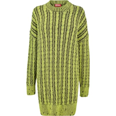Diesel Dames Pantse Maglia Trui Jurk (Groen)