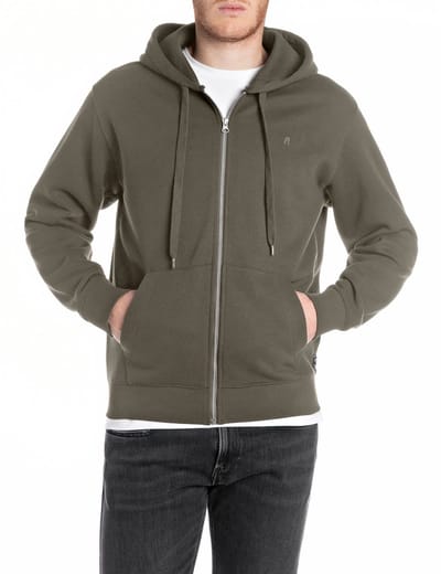 Replay Heren Sweatshirt regular fit Groen L Volwassenen