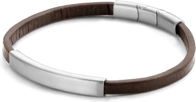 Frank 1967 7FB-0435 leren armband - 21 cm - donker bruin