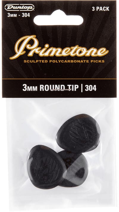 Jim Dunlop - Primetone 304 - Plectrum - Round Tip - 3.00 mm - 3-pack
