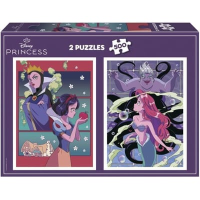 Educa puzzel Disney Villains & Princess 2x500 stukjes karton.