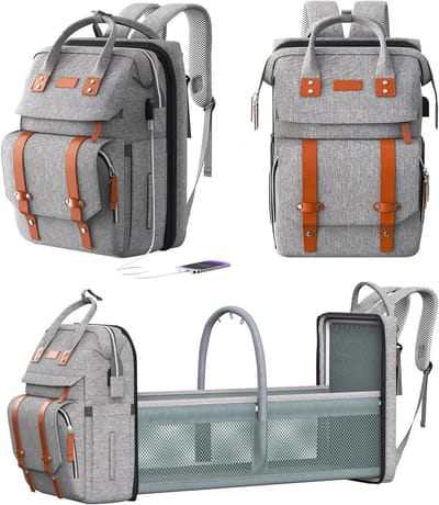 Luiertas Rugzak - Baby tas - Baby verzorgen - Met Luierstation - Groot formaat - Grijs