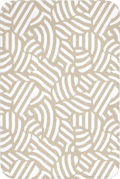 Badmat 60x90 cm - Antislip - Abstract - Modern - Beige - Badmatten voor badkamer - Badkamermat - Douchemat - Badkamer mat