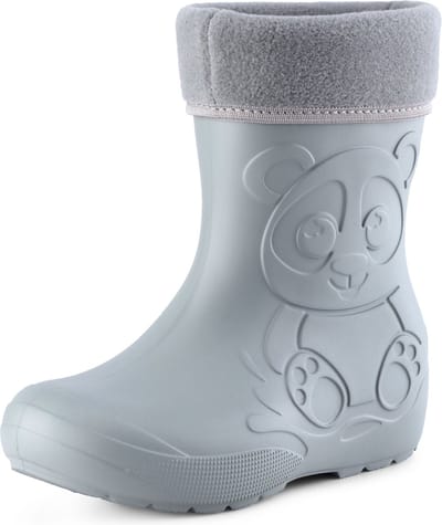 Ladeheid Kinder Regenlaarzen - Thermo Rubberlaarzen Vederlicht - EVA - LA-CA-PandaWinter - Grijs - 22/23