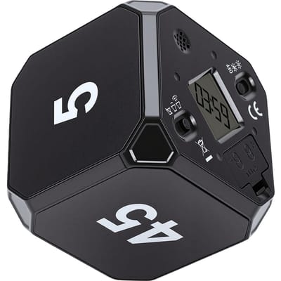Minuteur de Productivité de Bureau Forme Cube Silencieuse Outil de Gestion du Temps pour le Travail l'Étude l'École la Cuisine black