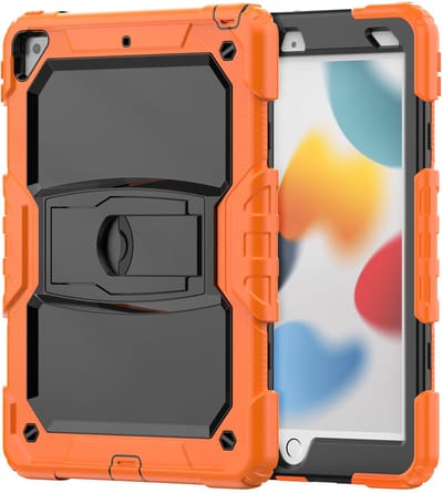 Schokbestendige hoes Geschikt voor: Apple iPad Air 3 / Pro 10.5 (2017) - Met penhouder & ingebouwde Screenprotector & standaard - oranje