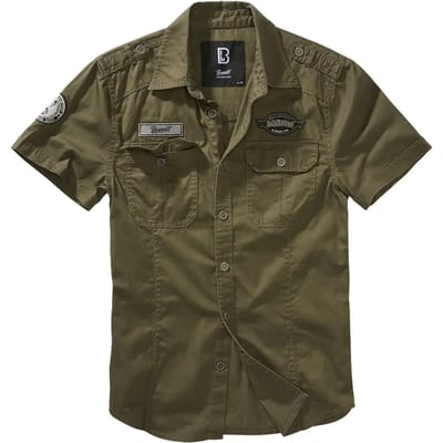 Brandit - Luis Vintage Overhemd - 7XL - Olijfgroen