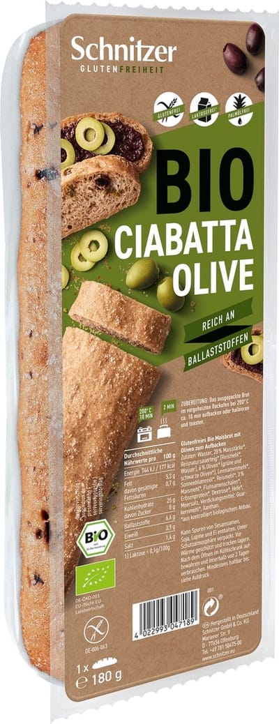 Schnitzer BIO Ciabatta Olive 180GR