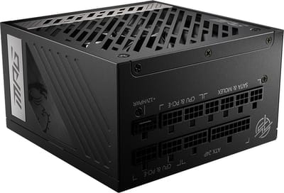 Interne Voeding - MSI MPG A850G PCIE5 - ATX12V 3.0 - 80 PLus Gold - 850 Watt - Modulair - 100-240V - Actieve PFC - PCIe 5.0 - 0% RPM Mode - zwart