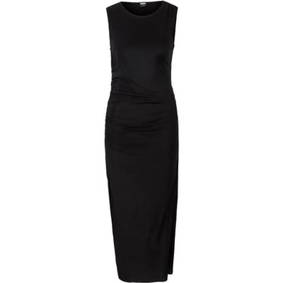 Urban Classics - Ruffled Mesh Lange jurk - XS - Zwart