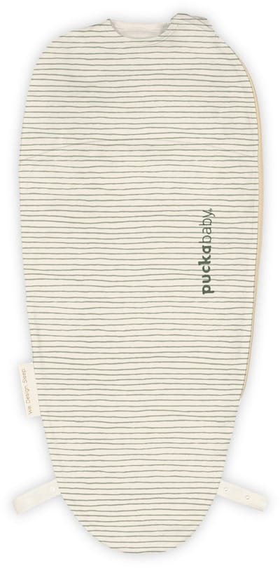 Puckababy Piep Inbakerslaapzakje baby (0-3m) - Green Stripes - Katoen TOG 0.5