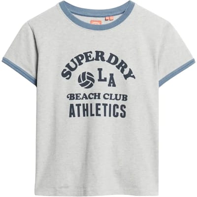 Superdry - Athletic Essentials Beach T-shirt met print - Dames - T-shirts