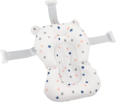 Allecto - Baby Badzitje - Verstelbaar en Veilig - Zwemkussen met Sterrenpatroon - Geschikt voor Baby's - Badaccessoires - Veiligheidsvoorzieninge