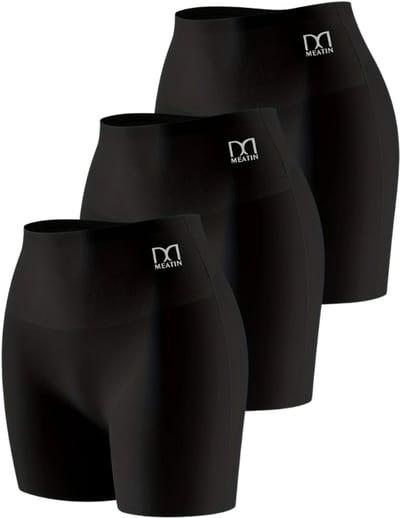 Livano Biker Short Dames - Korte Legging - Lange Onderbroek - Bikershort - Met Pijpjes - 3 Pcs - Zwart - Maat XS