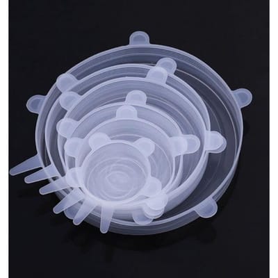 Couvercles extensibles en Silicone - MARQUE - Type 216-D-1 - 6 pièces - Réutilisables - Étanches