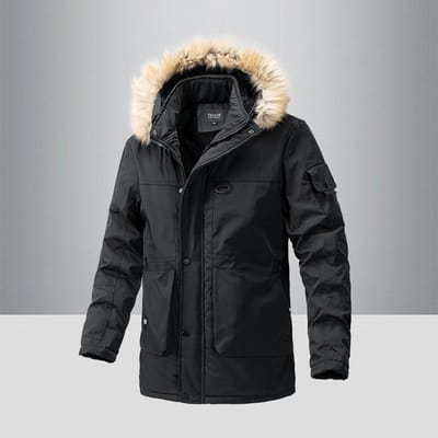 Manteau d'hiver imperméable en coton rembourré pouvant être amovible avec capuche et bonnet en coton rembourré pour homme, manteau épais de longueur moyenne 4XL black
