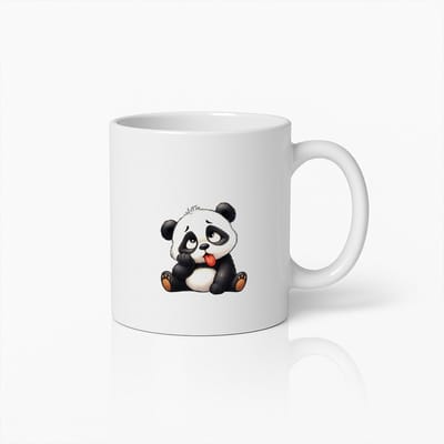 Schattige Cartoon Panda Keramische Mok – Liefhebbers van Dieren Koffiebeker