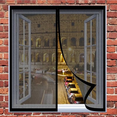 Magnetisch Hor voor Garage of Balkondeur 80x135cm Zwart - Vliegengordijn Zonder Boren