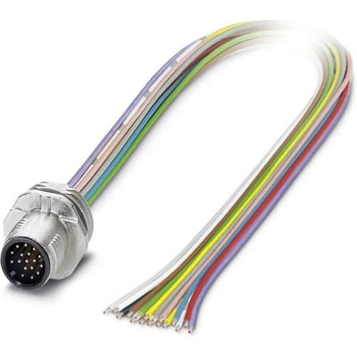Phoenix Contact 1556304 Sensor/actuator inbouwconnector M12 Aantal polen (sensoren): 17 Stekker, inbouw 0.50 m 1 stuk(s)