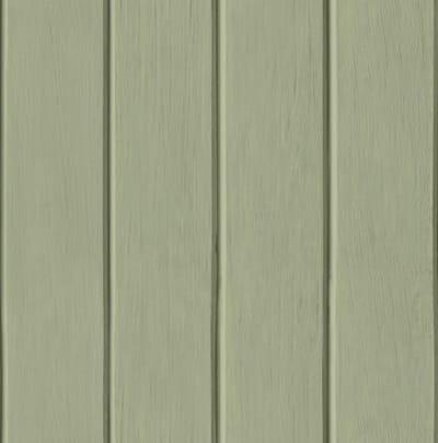 Behang - Lambrisering Houtlook - Groen - Planken - Scandinavisch - Slaapkamer - Vliesbehang - 0,53 x 10,05 M - Happy