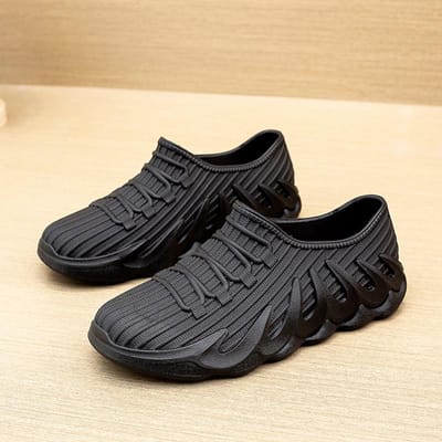 Dames Lage Waterdichte Schoenen Regenschoenen Regenlaarzen Dames Zomer Werk Rubber Schoenen Mode Jelly Instappers 40 zwart