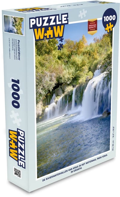 Puzzel De rivierwatervallen van Krka in het Nationaal Park Krka in Kroatië - Legpuzzel - Puzzel 1000 stukjes volwassenen