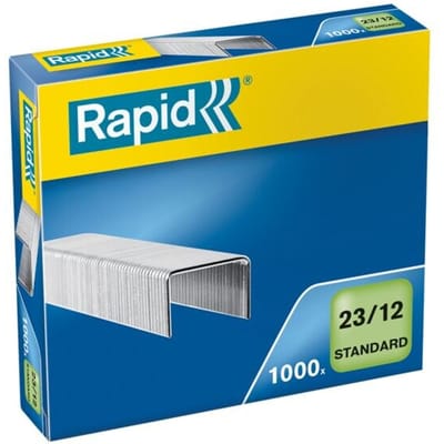 Rapid Standard nietjes 23/12, Heavy duty, gegalvaniseerde nietjes. 1000 STUKS
