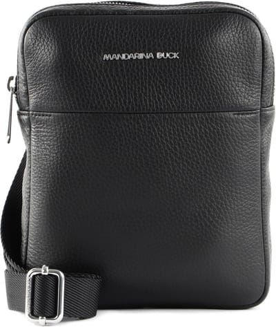 MANDARINA DUCK Leren Schoudertas Mellow Urban Crossover Bag Nero Zwart